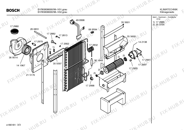 Схема №3 B1RKM13000 с изображением Ручка переключателя для климатотехники Bosch 00172989