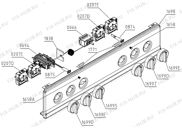 Взрыв-схема плиты (духовки) Gorenje EC6151XB(730617, FR6A4A-BEG42) - Схема узла 03