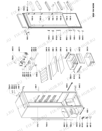 Схема №1 KVIE 3005/A++LH с изображением Дверь для холодильной камеры Whirlpool 480131100562