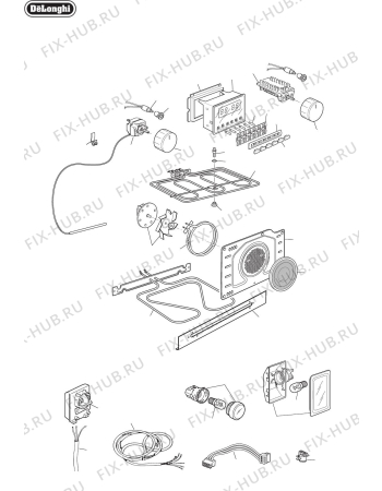 Схема №3 DE608MLH с изображением Крышка для плиты (духовки) DELONGHI 081087SX