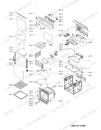 Схема №1 AKZM 8080/IX с изображением Дверь (стекло) духовки для плиты (духовки) Whirlpool 481010490214