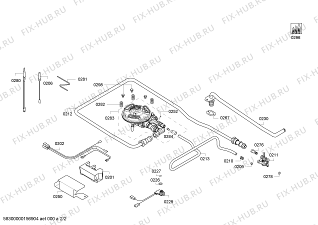 Взрыв-схема плиты (духовки) Siemens ER326AB91W 1W C30F - Схема узла 02