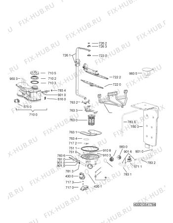 Схема №3 ADG 6240/1 A++ IX с изображением Блок управления для посудомойки Whirlpool 481010609447