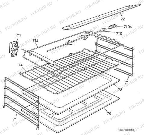 Взрыв-схема комплектующей Zanussi ZX9050WGDT - Схема узла Section 6