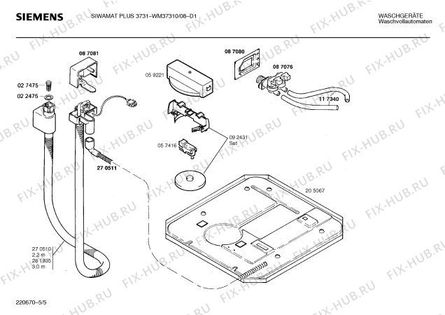 Схема №4 WM37310 SIWAMAT PLUS 3731 с изображением Панель для стиралки Siemens 00278138