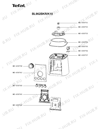 Схема №2 BL962BKR/K10 с изображением Переключатель для электроблендера Tefal MS-650760