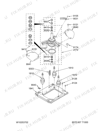 Схема №12 3LTE5243 AWM 911 с изображением Соединительный элемент для стиральной машины Whirlpool 481903351021