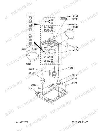 Схема №12 3LTE5243 AWM 911 с изображением Ножка для стиралки Whirlpool 481946248422