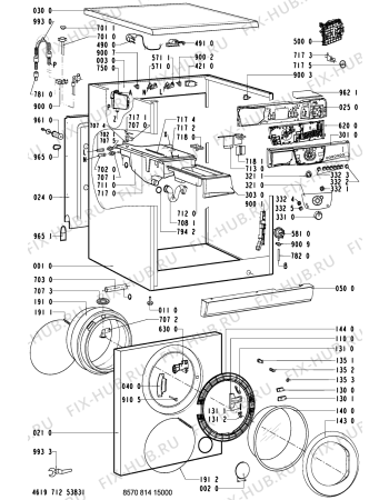 Схема №2 AWM 8143-GB с изображением Нагревательный элемент для стиральной машины Whirlpool 481225928772