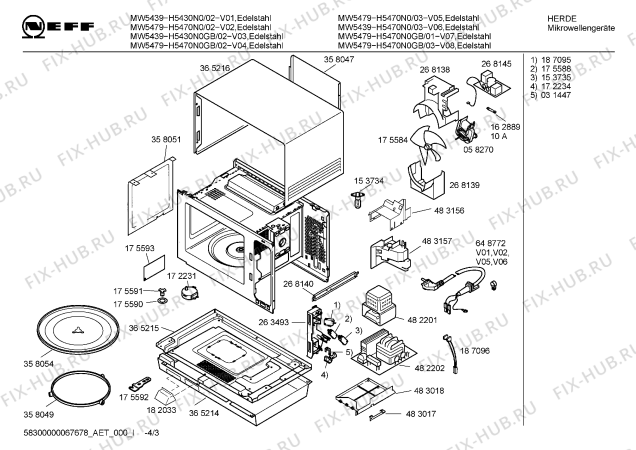 Схема №3 H5430N0GB MW 5439 с изображением Всякое Bosch 00187564