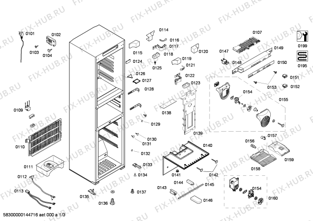 Схема №2 KKF22986TI с изображением Дверь для холодильника Bosch 00248310