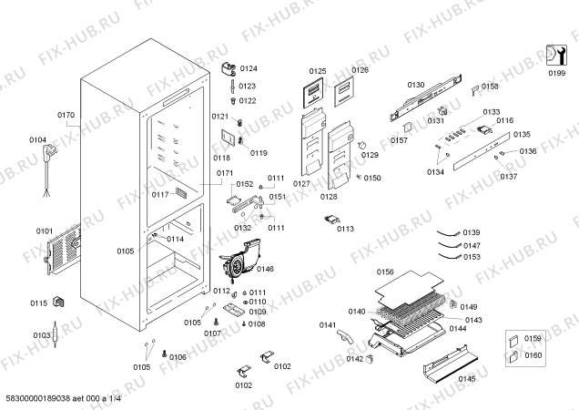 Схема №3 KGN53XI25A с изображением Модуль управления для холодильника Bosch 11004568