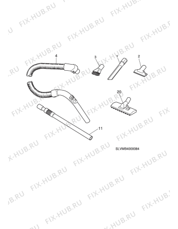 Взрыв-схема пылесоса Werthiem W4030 GRAPE - Схема узла L10 Hose B