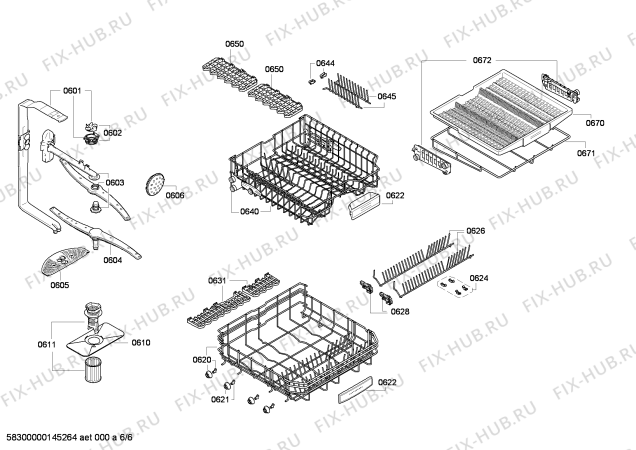 Взрыв-схема посудомоечной машины Siemens SN45M582SK - Схема узла 06