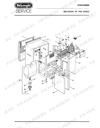 Схема №2 PAC19 ECO с изображением Обшивка для кондиционера DELONGHI 592460