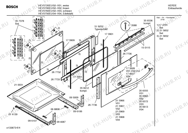 Схема №6 HEV5720EU с изображением Инструкция по эксплуатации для плиты (духовки) Bosch 00528554