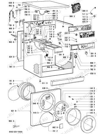 Схема №2 AWO3961 (F092611) с изображением Инструкция по обслуживанию для стиральной машины Indesit C00369845