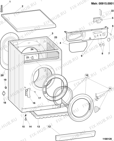 Схема №3 WES9XR (F026892) с изображением Руководство для стиральной машины Indesit C00089042
