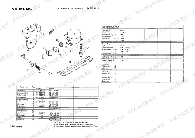 Взрыв-схема холодильника Siemens KT164816 - Схема узла 02