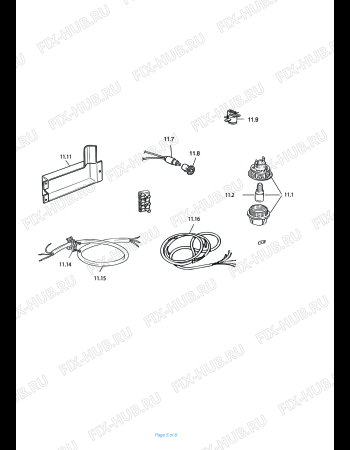 Взрыв-схема плиты (духовки) DELONGHI GEB 654 S - Схема узла 5