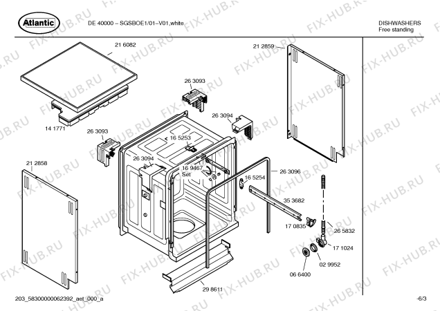 Схема №5 SGSBOE1 Atlantic DE4000 с изображением Панель управления для посудомойки Bosch 00360679