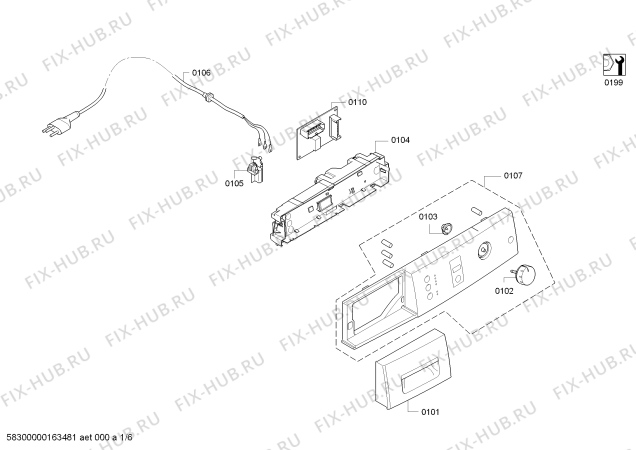 Схема №6 WTW84SH1CH Spirit Eco TW 4740 с изображением Ручка для сушилки Bosch 00656769