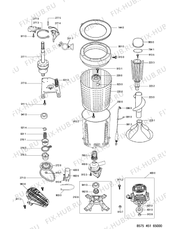 Схема №2 WWA 24 ABZOE с изображением Электропроводка для стиралки Whirlpool 481232118226