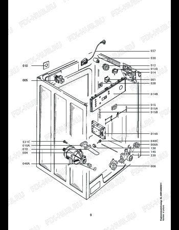 Взрыв-схема стиральной машины Aeg LAV86660 - Схема узла Electrical equipment 268