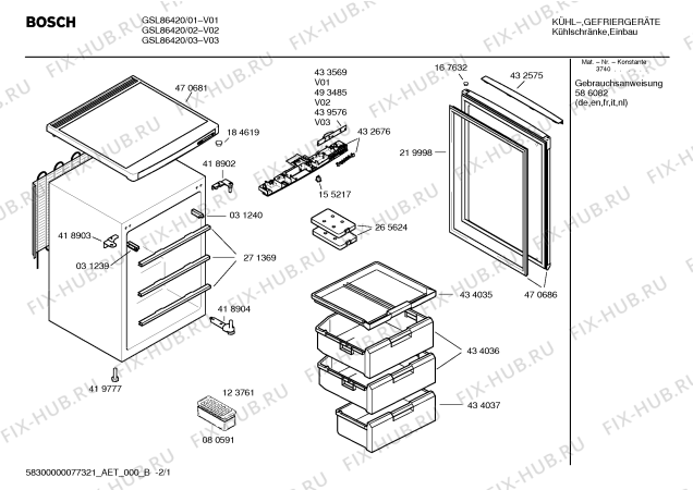 Схема №1 KTR18460NL с изображением Держатель для холодильника Bosch 00432676