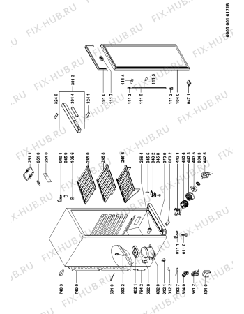 Схема №1 ARC 2160 W с изображением Дверь для холодильной камеры Whirlpool 480131100238