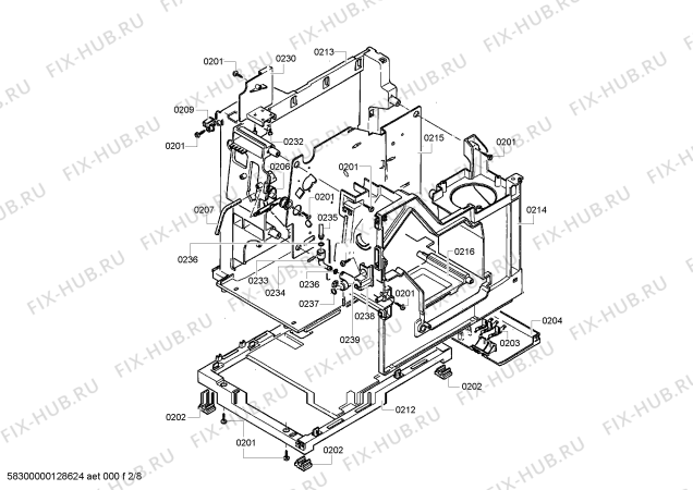 Схема №8 TK65001CH Surpresso S50 с изображением Модуль управления для электрокофеварки Siemens 00642513