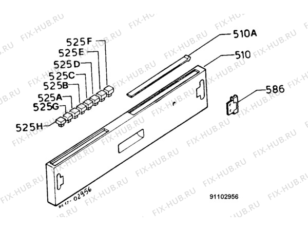 Взрыв-схема посудомоечной машины Kuppersbusch IGV668.0W - Схема узла Command panel 037