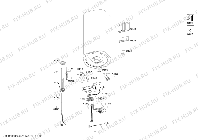 Схема №1 7736504778 TR5500T 80 EB с изображением Кабель для электроводонагревателя Siemens 00751547