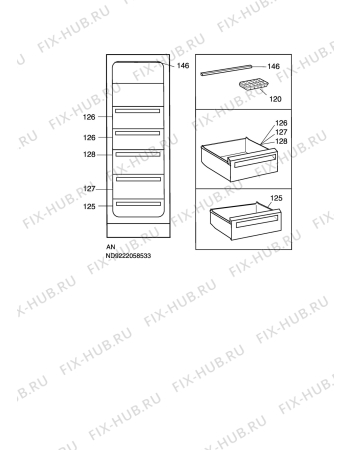 Взрыв-схема холодильника Electrolux EUC31201W - Схема узла C10 Interior