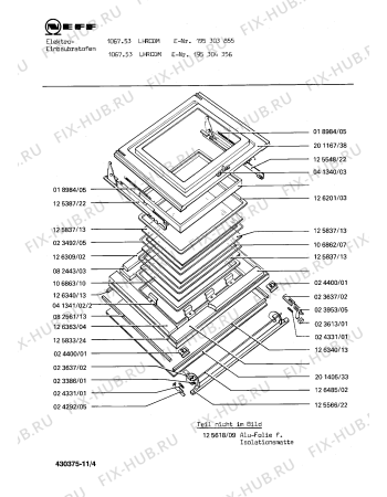 Взрыв-схема плиты (духовки) Neff 195303855 1067.53LHRCDM - Схема узла 05