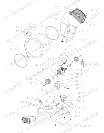 Схема №2 AMB 3872 с изображением Блок управления для стиралки Whirlpool 481010588113