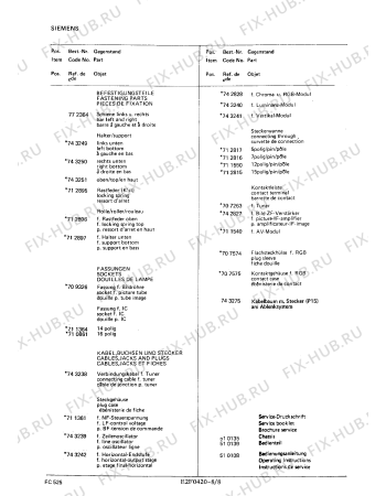 Взрыв-схема телевизора Siemens FC525 - Схема узла 08