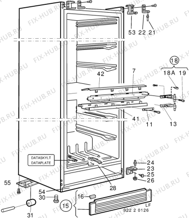 Взрыв-схема холодильника Aeg A1855-4FFP - Схема узла C10 Cabinet