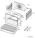 Схема №1 EKI6451AOX с изображением Корпусная деталь для духового шкафа Aeg 8092116089