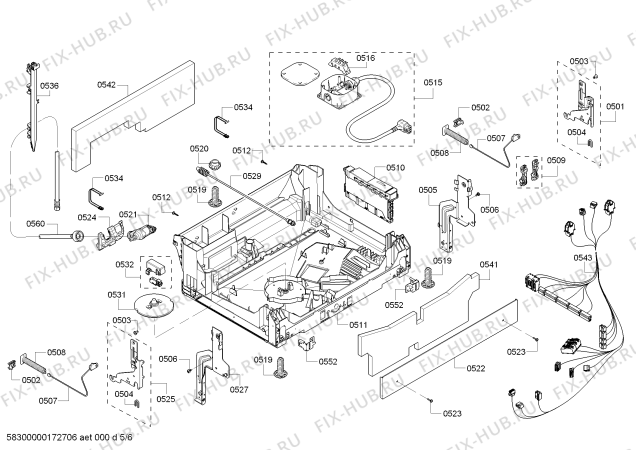 Схема №6 SHE7PT55UC с изображением Панель управления для посудомоечной машины Bosch 00770384