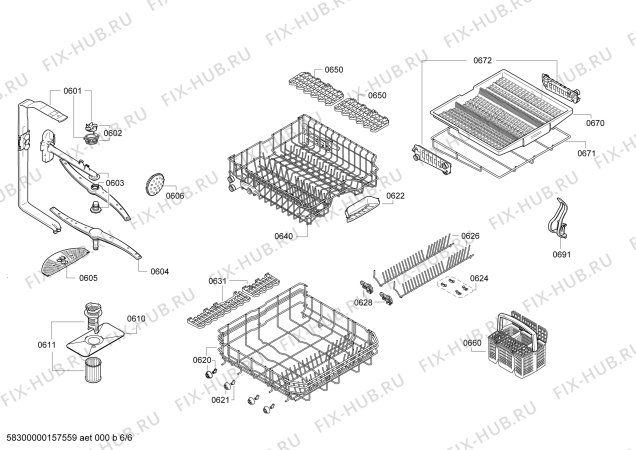 Взрыв-схема посудомоечной машины Bosch SHE7ER55UC - Схема узла 06