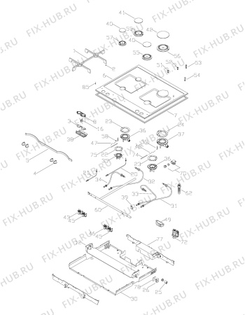 Схема №1 6561G-M с изображением Краник для электропечи Aeg 3898555051