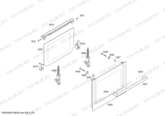 Схема плиты (духовки) Siemens HB23AS540 H.SE.NP.L2D.IN.GLASS.S4/.X.E0_C/// - Схема узла 02 Взрыв-схема плиты (духовки) Siemens HB23AS540 H.SE.NP.L2D.IN.GLASS.S4/.X.E0_C/// - Схема узла 02