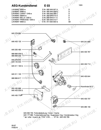 Взрыв-схема стиральной машины Aeg LAV6566 - Схема узла Electrical equipment