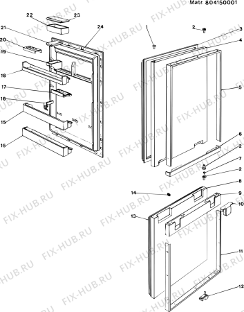 Схема №5 RFP340SE (F002992) с изображением Рамка для холодильника Indesit C00022467