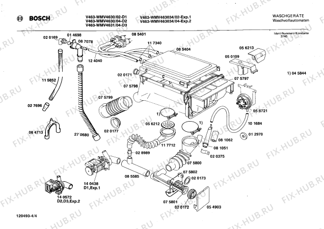 Взрыв-схема стиральной машины Bosch WMV4631 V463 - Схема узла 04
