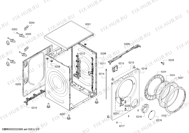 Схема №5 WAT2849BSN с изображением Панель управления для стиралки Bosch 11021158