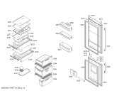 Схема №3 K5885X4GB с изображением Дверь морозильной камеры для холодильника Bosch 00713823