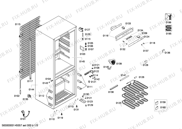 Схема №3 KG36VX46 с изображением Дверь для холодильной камеры Siemens 00249489