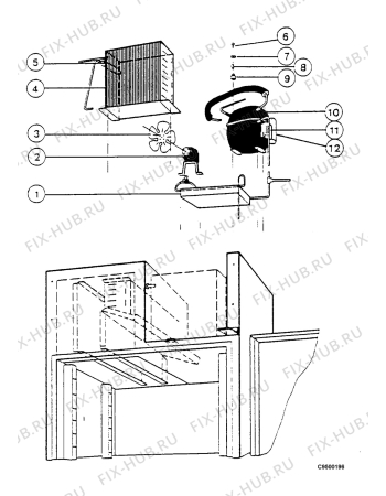 Взрыв-схема холодильника Electrolux BSK700 - Схема узла Functional parts